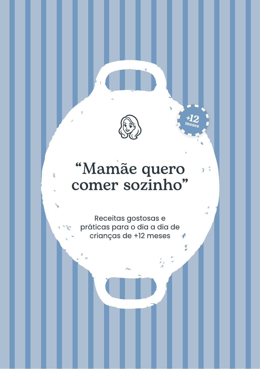 Capa do ebook Mamãe quero comer sozinho, para crianças acima de 12 meses